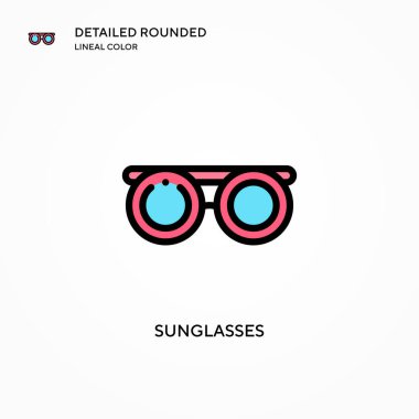 Güneş gözlüğü vektör simgesi. Modern vektör illüstrasyon kavramları. Düzenlemesi ve kişiselleştirmesi kolay.