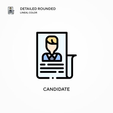 Aday vektör simgesi. Modern vektör illüstrasyon kavramları. Düzenlemesi ve kişiselleştirmesi kolay.