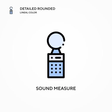 Ses ölçüsü vektör simgesi. Modern vektör illüstrasyon kavramları. Düzenlemesi ve kişiselleştirmesi kolay.