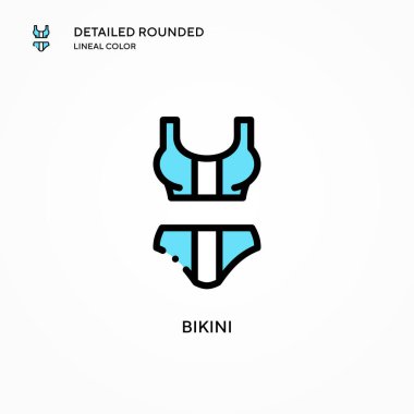 Bikini vektör simgesi. Modern vektör illüstrasyon kavramları. Düzenlemesi ve kişiselleştirmesi kolay.