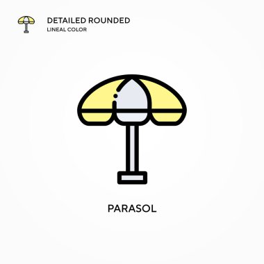 Şemsiye vektör simgesi. Modern vektör illüstrasyon kavramları. Düzenlemesi ve kişiselleştirmesi kolay.