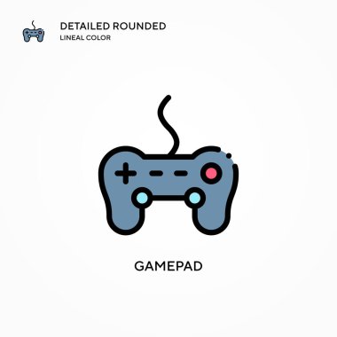 Gamepad vektör simgesi. Modern vektör illüstrasyon kavramları. Düzenlemesi ve kişiselleştirmesi kolay.