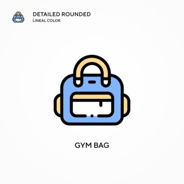 Spor çantası vektör simgesi. Modern vektör illüstrasyon kavramları. Düzenlemesi ve kişiselleştirmesi kolay.