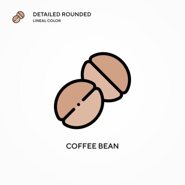 Kahve çekirdeği ikonu. Modern vektör illüstrasyon kavramları. Düzenlemesi ve kişiselleştirmesi kolay.