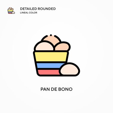 Pan de bono vektör simgesi. Modern vektör illüstrasyon kavramları. Düzenlemesi ve kişiselleştirmesi kolay.