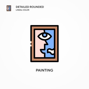 Vektör simgesi boyanıyor. Modern vektör illüstrasyon kavramları. Düzenlemesi ve kişiselleştirmesi kolay.