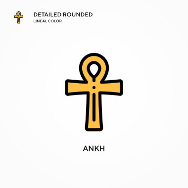 Ankh vektör simgesi. Modern vektör illüstrasyon kavramları. Düzenlemesi ve kişiselleştirmesi kolay.