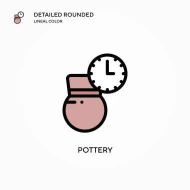 Çömlek vektör simgesi. Modern vektör illüstrasyon kavramları. Düzenlemesi ve kişiselleştirmesi kolay.