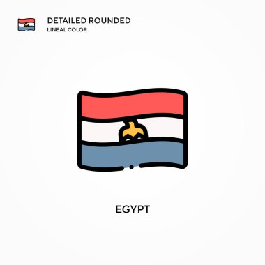 Mısır vektör simgesi. Modern vektör illüstrasyon kavramları. Düzenlemesi ve kişiselleştirmesi kolay.