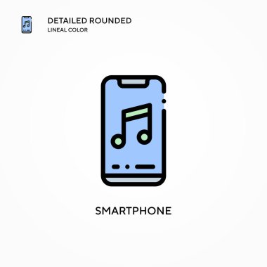Akıllı telefon vektör simgesi. Modern vektör illüstrasyon kavramları. Düzenlemesi ve kişiselleştirmesi kolay.