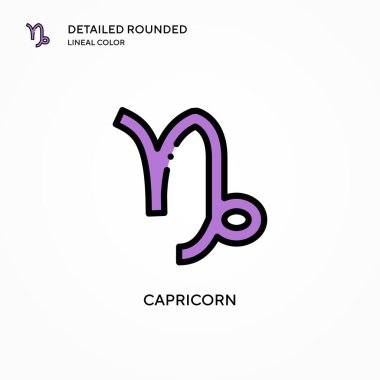 Oğlak vektör simgesi. Modern vektör illüstrasyon kavramları. Düzenlemesi ve kişiselleştirmesi kolay.