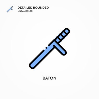 Baton vektör simgesi. Modern vektör illüstrasyon kavramları. Düzenlemesi ve kişiselleştirmesi kolay.