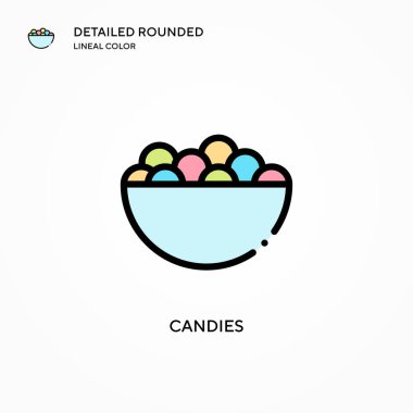 Şekerleme vektör simgesi. Modern vektör illüstrasyon kavramları. Düzenlemesi ve kişiselleştirmesi kolay.