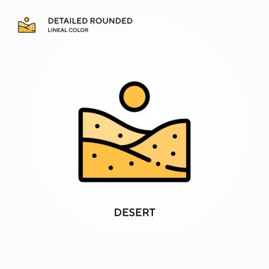 Çöl vektör simgesi. Modern vektör illüstrasyon kavramları. Düzenlemesi ve kişiselleştirmesi kolay.