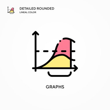 Grafik vektör simgesi. Modern vektör illüstrasyon kavramları. Düzenlemesi ve kişiselleştirmesi kolay.