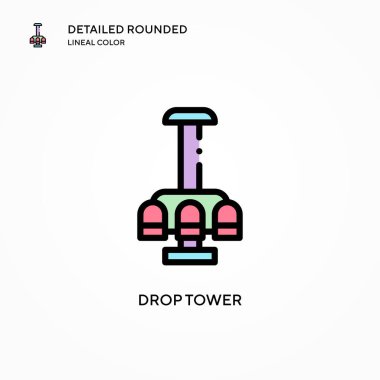 Kule vektör simgesini bırak. Modern vektör illüstrasyon kavramları. Düzenlemesi ve kişiselleştirmesi kolay.