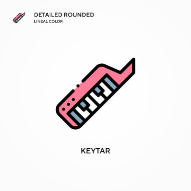Keytar vektör simgesi. Modern vektör illüstrasyon kavramları. Düzenlemesi ve kişiselleştirmesi kolay.