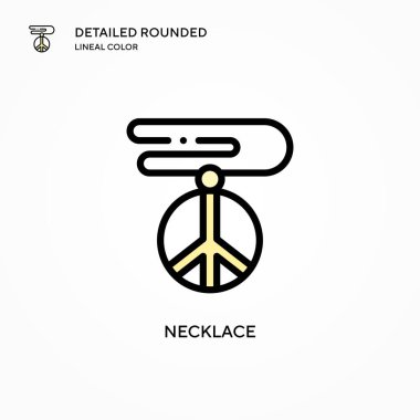 Kolye vektör simgesi. Modern vektör illüstrasyon kavramları. Düzenlemesi ve kişiselleştirmesi kolay.