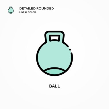 Top vektör simgesi. Modern vektör illüstrasyon kavramları. Düzenlemesi ve kişiselleştirmesi kolay.