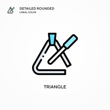 Üçgen vektör simgesi. Modern vektör illüstrasyon kavramları. Düzenlemesi ve kişiselleştirmesi kolay.