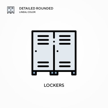 Dolaplar vektör simgesi. Modern vektör illüstrasyon kavramları. Düzenlemesi ve kişiselleştirmesi kolay.