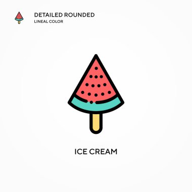 Dondurma vektör simgesi. Modern vektör illüstrasyon kavramları. Düzenlemesi ve kişiselleştirmesi kolay.