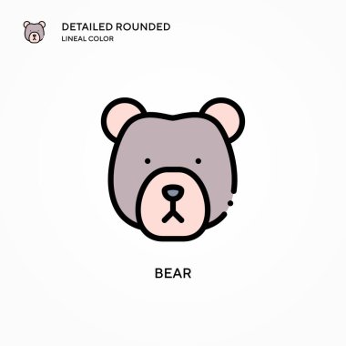 Ayı vektör simgesi. Modern vektör illüstrasyon kavramları. Düzenlemesi ve kişiselleştirmesi kolay.