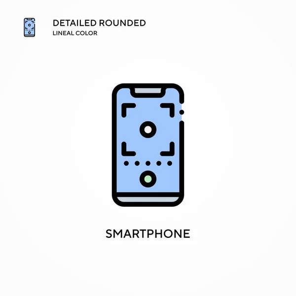 Εικονίδιο Διανύσματος Smartphone Σύγχρονες Έννοιες Διανυσματικής Απεικόνισης Εύκολο Επεξεργαστείτε Και — Διανυσματικό Αρχείο