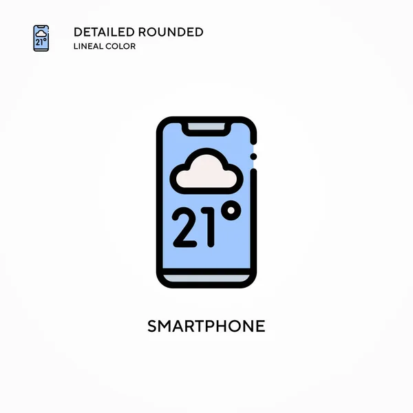 Εικονίδιο Διανύσματος Smartphone Σύγχρονες Έννοιες Διανυσματικής Απεικόνισης Εύκολο Επεξεργαστείτε Και — Διανυσματικό Αρχείο