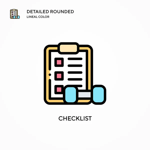 Checklist Vector Icon Modern Vector Illustration Concepts Easy Edit Customize — Stock Vector