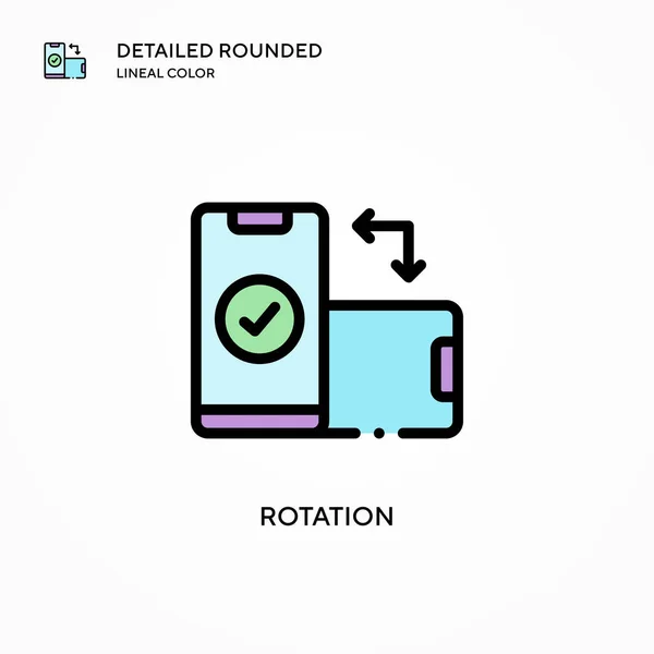 Icône Vectorielle Rotation Concepts Modernes Illustration Vectorielle Facile Modifier Personnaliser — Image vectorielle