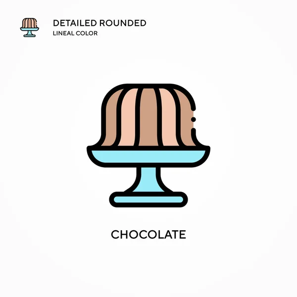 Icono Vector Chocolate Conceptos Modernos Ilustración Vectorial Fácil Editar Personalizar — Archivo Imágenes Vectoriales