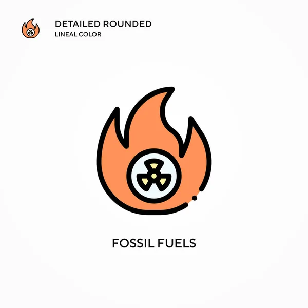 Icona Del Vettore Dei Combustibili Fossili Concetti Moderni Illustrazione Vettoriale — Vettoriale Stock
