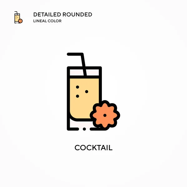 Cocktail 아이콘입니다 일러스트 편집하고 맞춤화하기가 — 스톡 벡터