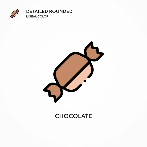 Icono Vector Chocolate Conceptos Modernos Ilustración Vectorial Fácil Editar Personalizar — Vector de stock