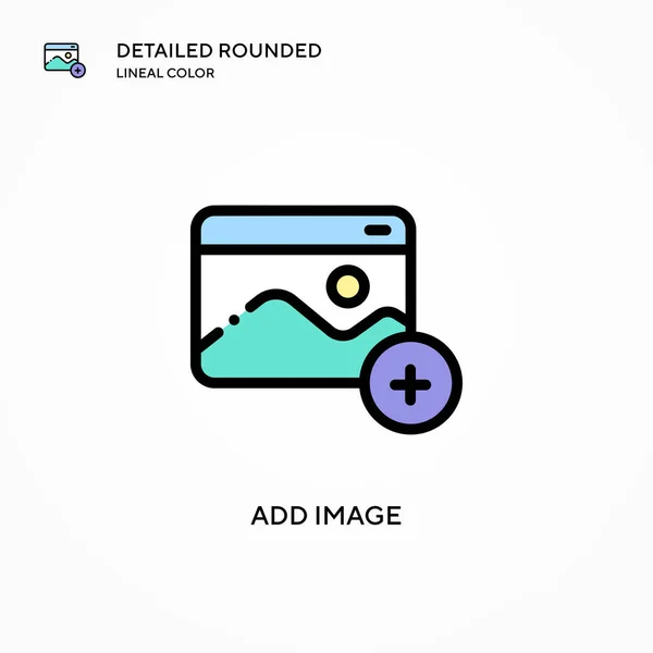 Lägg Till Bild Vektor Ikon Moderna Vektorillustrationer Lätt Att Redigera — Stock vektor