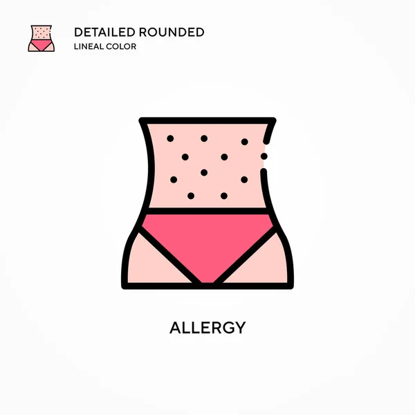 Αλλεργική Διανυσματική Εικόνα Σύγχρονες Έννοιες Διανυσματικής Απεικόνισης Εύκολο Επεξεργαστείτε Και — Διανυσματικό Αρχείο