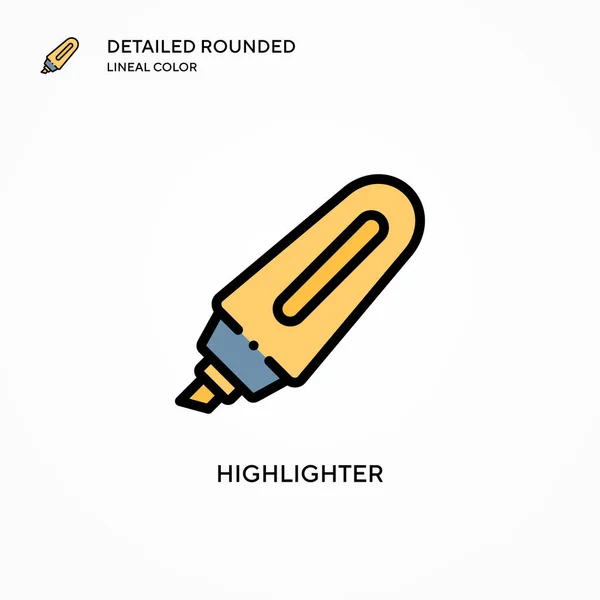 Highlighter Vector Icon Modern Vector Illustration Concepts Easy Edit Customize — Stock Vector