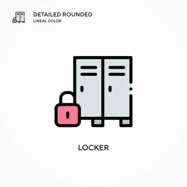 Locker Icono Vector Conceptos Modernos Ilustración Vectorial Fácil Editar Personalizar — Archivo Imágenes Vectoriales