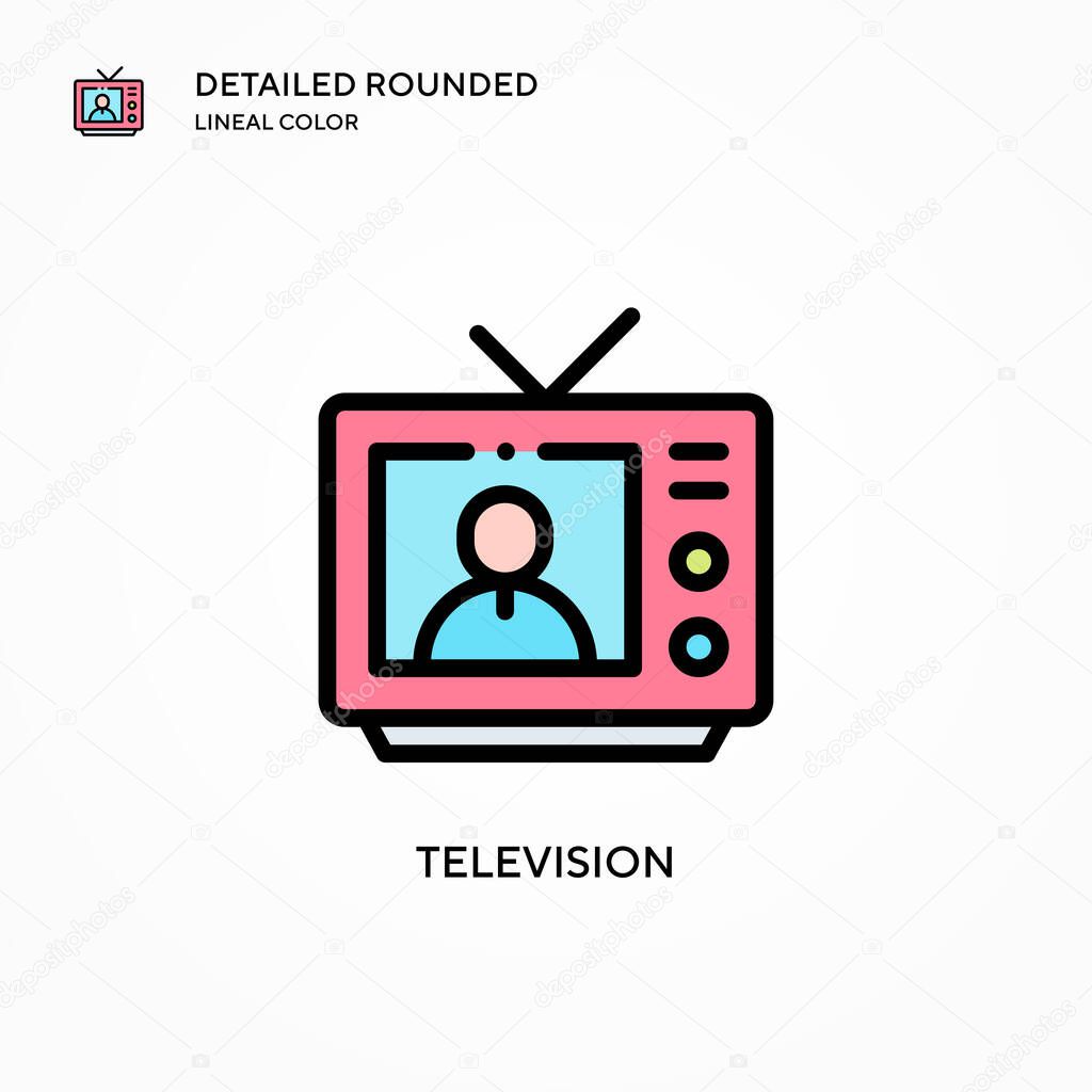 Television vector icon. Modern vector illustration concepts. Easy to edit and customize.