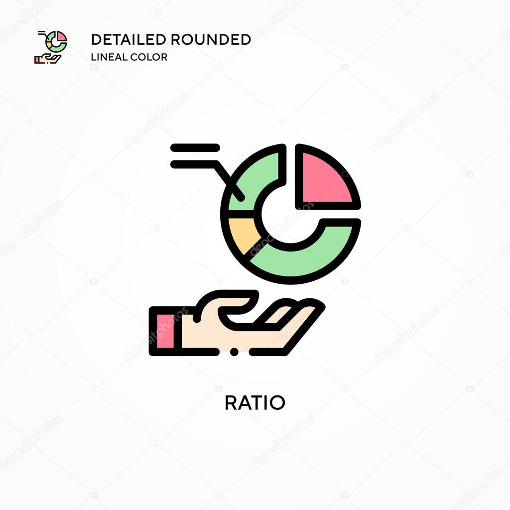 Ratio vector icon. Modern vector illustration concepts. Easy to edit and customize.