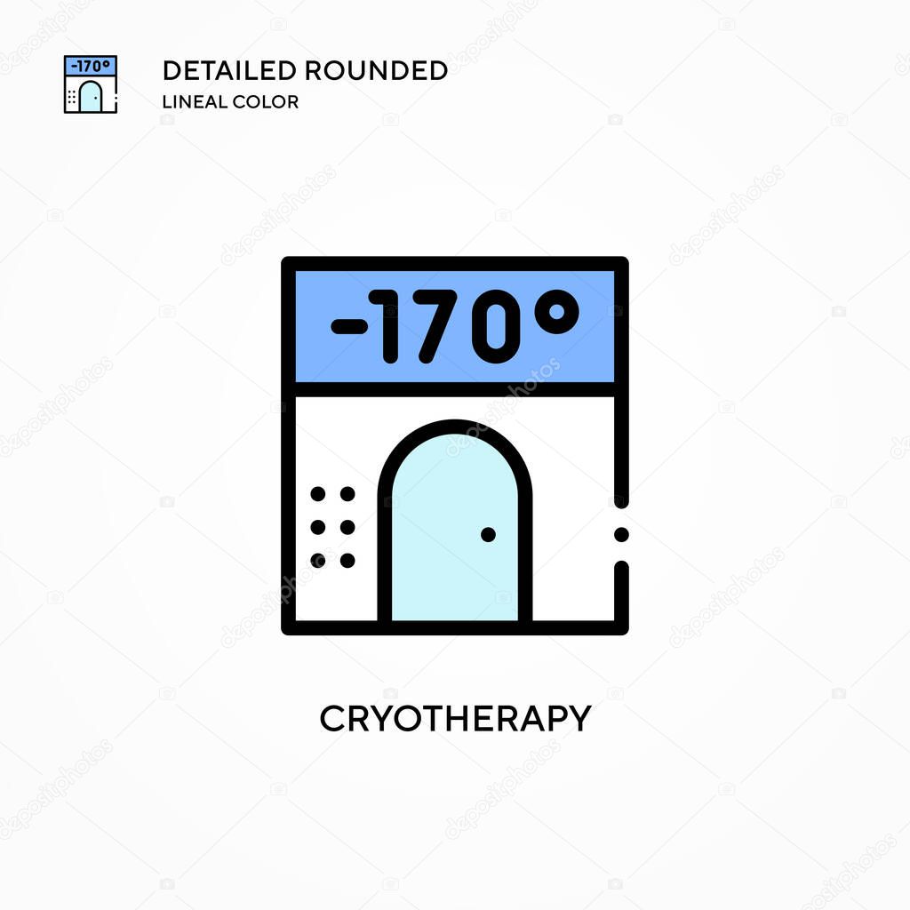 Cryotherapy vector icon. Modern vector illustration concepts. Easy to edit and customize.