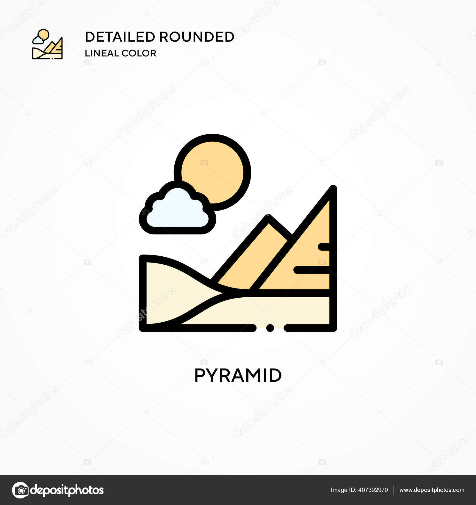 Pyramid Vector Icon Modern Vector Illustration Concepts Easy Edit Customize Stok Vektor C Edifier 407392970