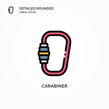 Karabina vektör simgesi. Modern vektör illüstrasyon kavramları. Düzenlemesi ve kişiselleştirmesi kolay.