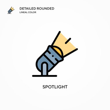Spotlight vektör simgesi. Modern vektör illüstrasyon kavramları. Düzenlemesi ve kişiselleştirmesi kolay.