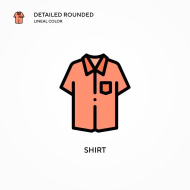 Gömlek vektör simgesi. Modern vektör illüstrasyon kavramları. Düzenlemesi ve kişiselleştirmesi kolay.