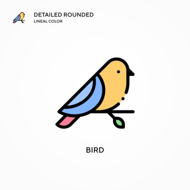 Kuş vektör simgesi. Modern vektör illüstrasyon kavramları. Düzenlemesi ve kişiselleştirmesi kolay.