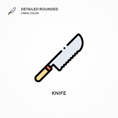 Bıçak vektör simgesi. Modern vektör illüstrasyon kavramları. Düzenlemesi ve kişiselleştirmesi kolay.