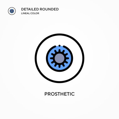 Protez vektör ikonu. Modern vektör illüstrasyon kavramları. Düzenlemesi ve kişiselleştirmesi kolay.