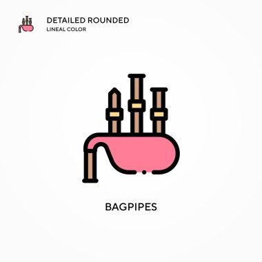 Gayda vektör simgesi. Modern vektör illüstrasyon kavramları. Düzenlemesi ve kişiselleştirmesi kolay.